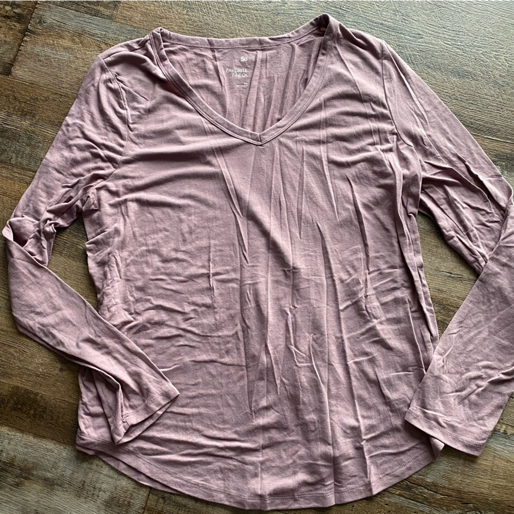 SO Juniors Favorite V-Neck Long Sleeve Tee